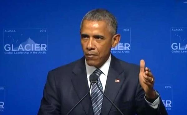 El presidente Obama en Alaska. 