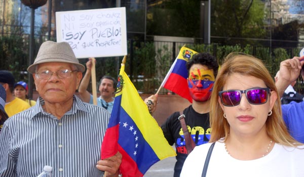Los venezolanos condenaron a su presidente Maduro durante la protesta.