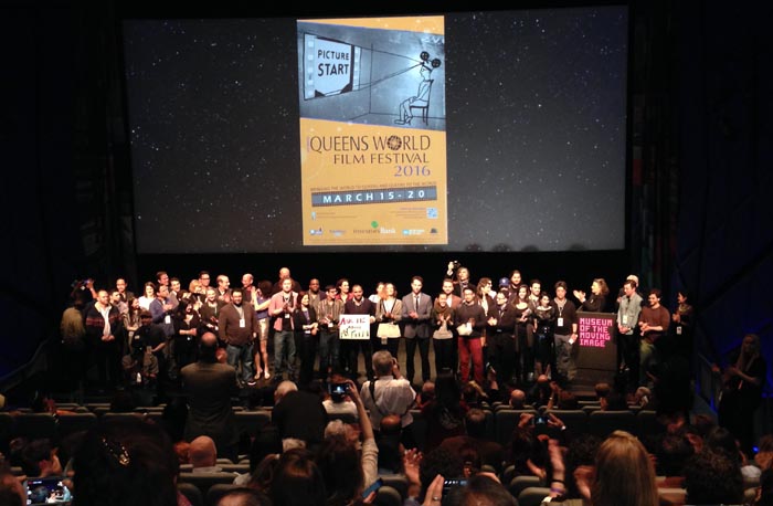 The day of the inauguration of the Queens World Film Festival 2016 at the Museum of the Moving Image. 