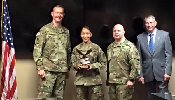 The ceremony of the U.S. Army 1st Recruiting Brigade’s Center Leader of the Year Award. 