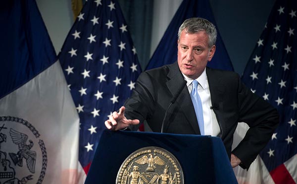 Bill de Blasio, alcalde de Nueva York. Foto Alcaldía de NY
