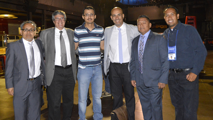 Adán Lázaro, presidente de FEDEMEXNY, Club Atlético Mexicano de Nueva York (CAMNY) y fundador de la Carrera del Migrante; José Lagunas, representante de La Boom y encargado de relaciones públicas de FEDEMEXNY; José Mora, ex funcionario estatal de Puebla; Horacio Ontiveros "El Pelón", maestro de ceremonias del evento; Arturo Amastal, locutor de la estación de radio 'La Rumberita' y Oscar Ramos, coach del New York Soccer School Barza.