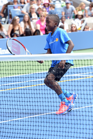 Kids playing at Billy Jean King National Tennis Center in Flushing, NY.