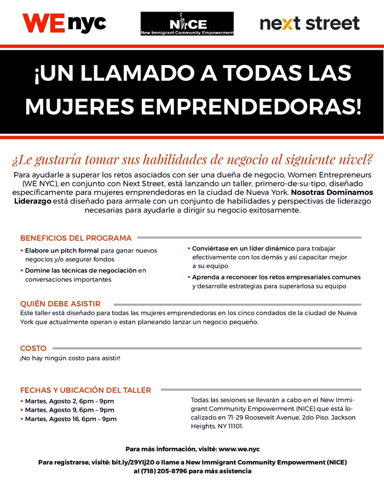 NICE taller para mujeres