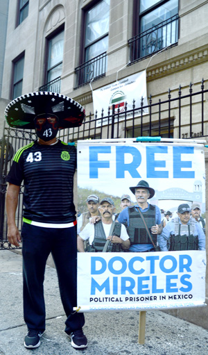 pidiendo la liberación del doctor 