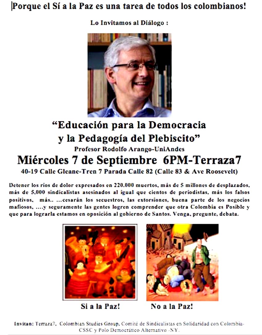 Paz en Colombia charla en NY