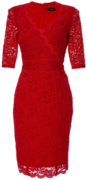 El traje rojo de la colección de Thalia que cuesta $89.50. 
