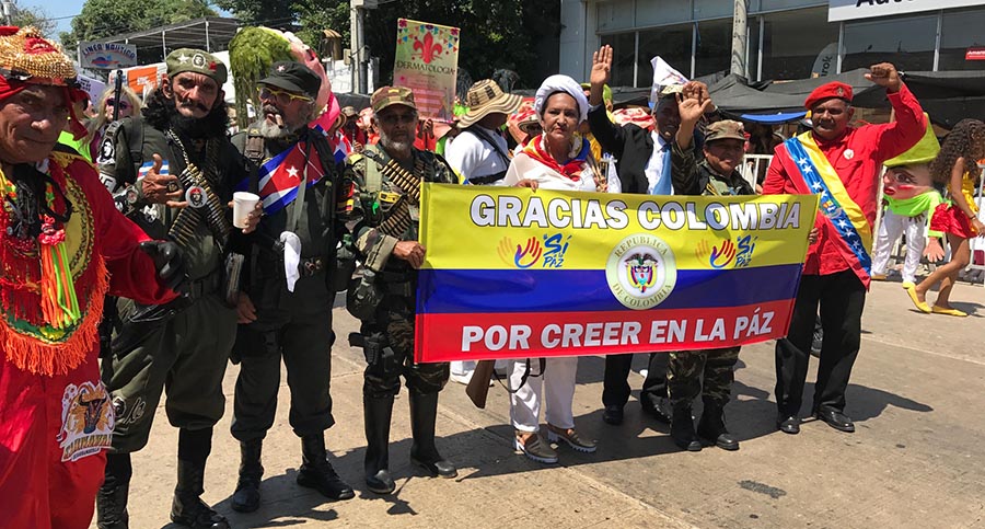 En el Carnaval de Barranquilla los protagonistas del Proceso de Paz en Colombia se hicieron sentir.