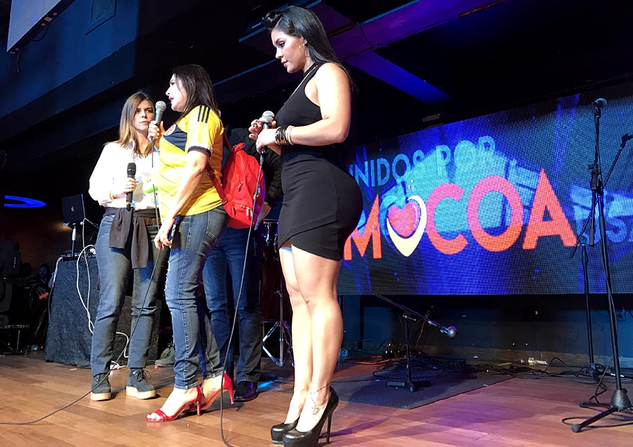 Desde la izquierda, María Isabel Nieto, Nelly López y 