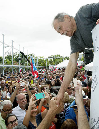 Oscar López Rivera in Rio Piedras, Puerto Rico. 
