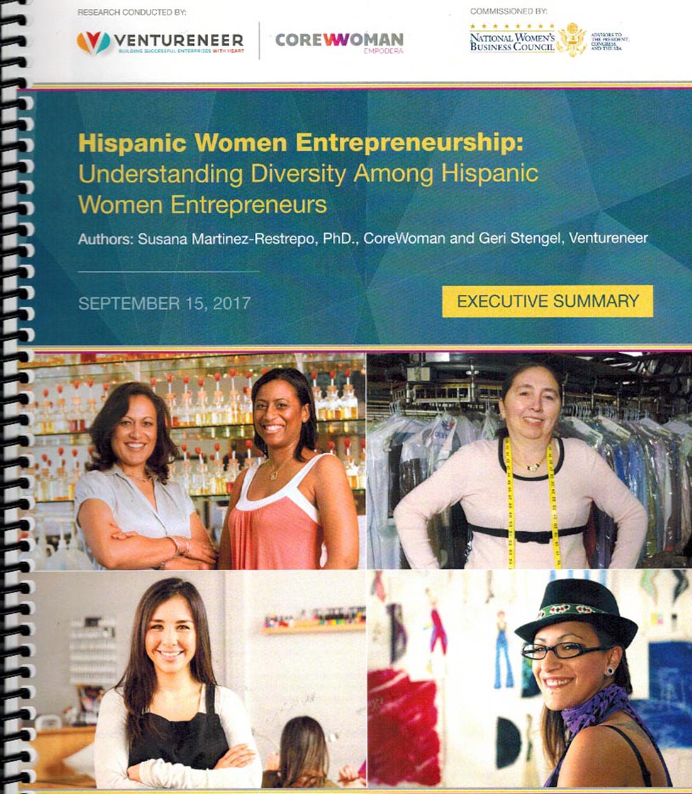 Portada del informe sobre las empresarias latinas en los Estados Unidos.