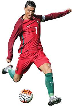 Ronaldo es un atleta rápido, dinámico e inteligente.  
