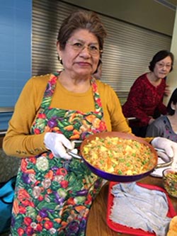Christina Camacho en una de sus clases de nutrición. Foto cortesía