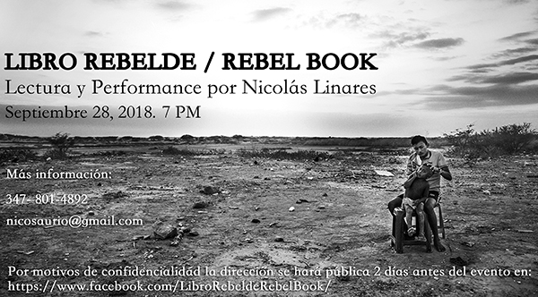 Colectivo Poetas en NY lanza Libro Rebelde de Nicolás Linares este viernes