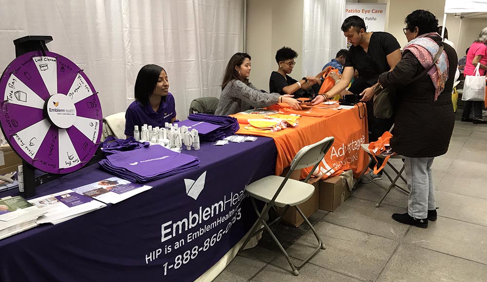 La mesa de EmblemHealth, empresa de seguros médicos en Estados Unidos.
