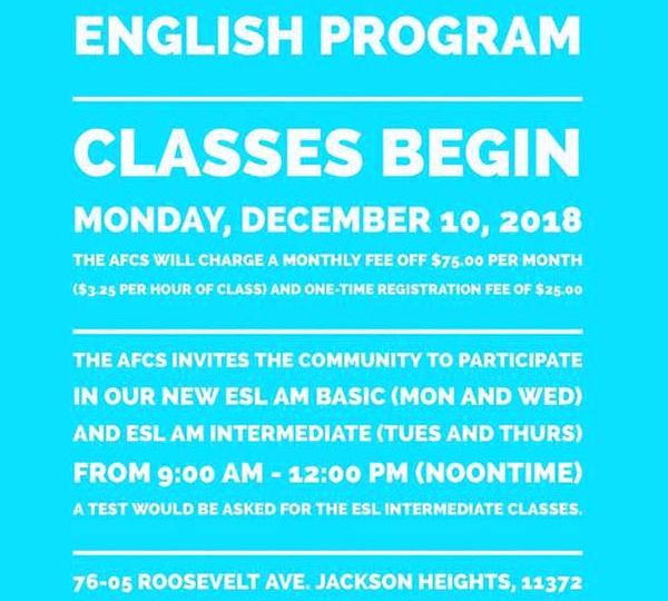 Clases de inglés en American Family Community Services
