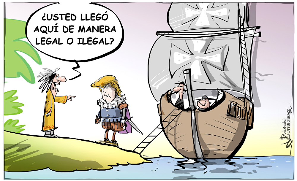 Trump inmigrantes caricatura