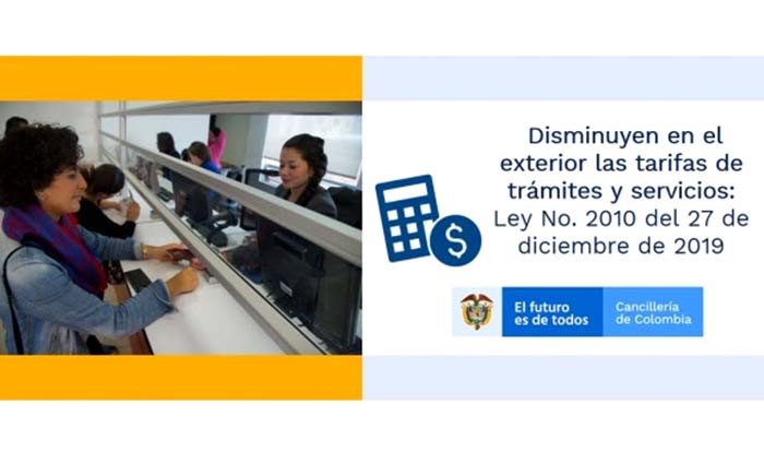 Colombia reduce tarifas de trámites en sus consulados