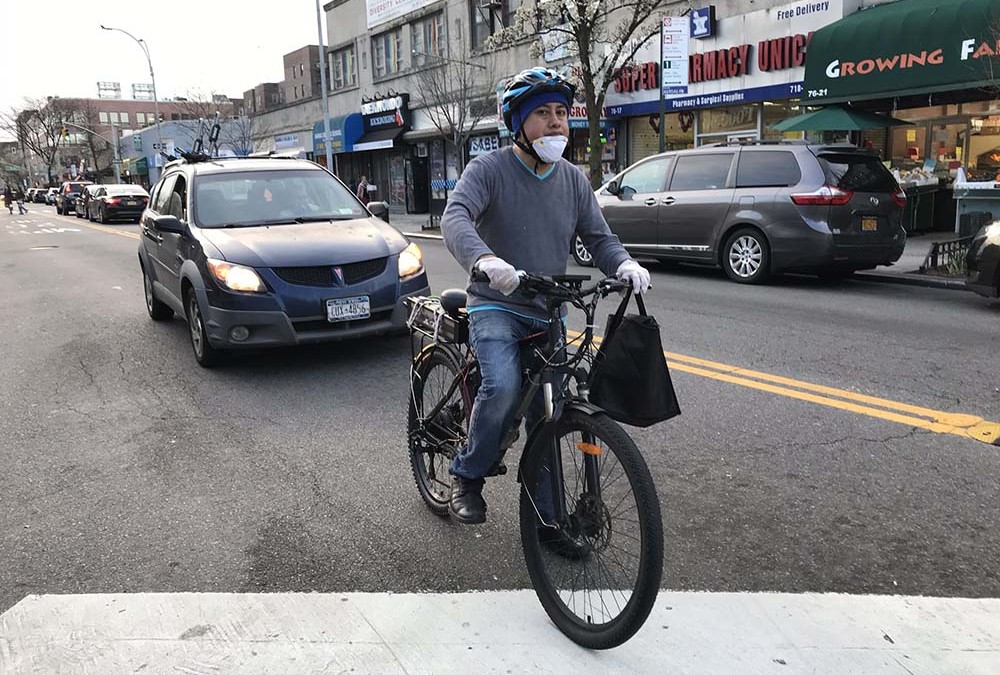 Deliveristas se reúnen en Corona Queens el jueves 16 de diciembre