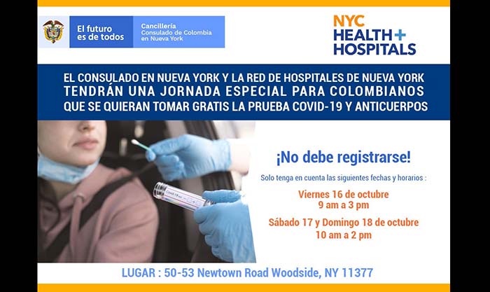 Consulado de Colombia en NY informa de salud y Covid-19