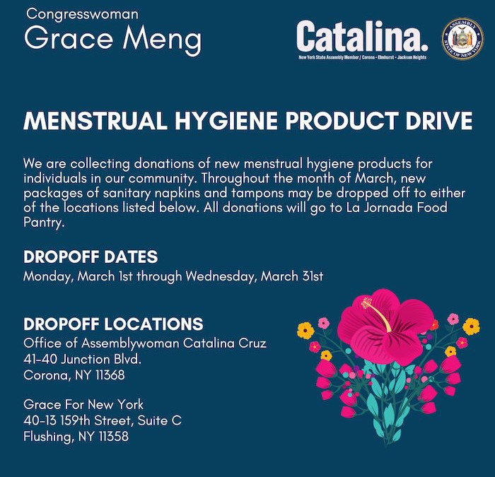 Campaña para recoger y distribuir toallas higiénicas para mujer