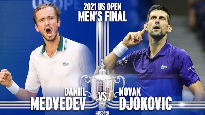 Novak Djokovic y Daniil Medvedev juegan final del US Open