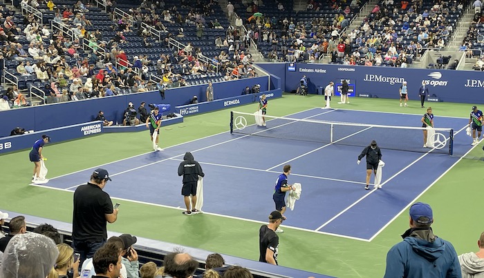 US Open mojado y peligroso